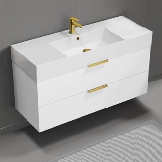 Bathroom Vanity Modern Bathroom Vanity, Wall Mounted, 48